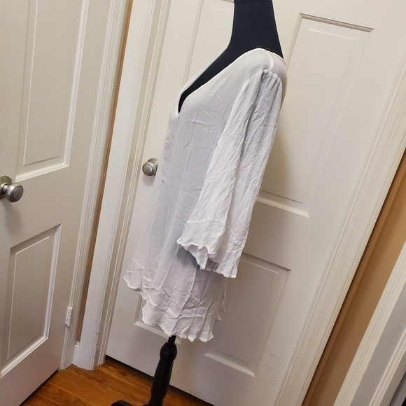 Anne Cole White Flounce Swim Cover Up Size Medium - Picture 4 of 9
